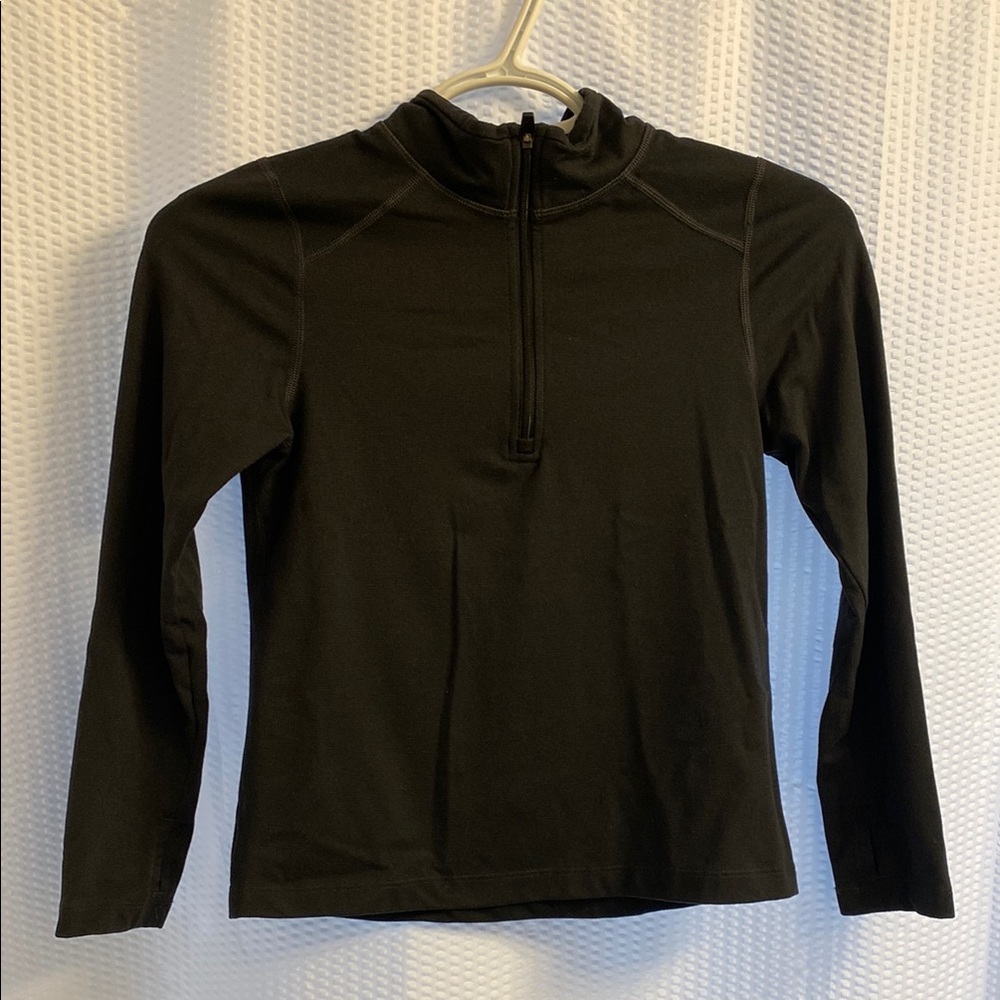 REI Black Long Sleeve Quarter-Zip Top BOYS
